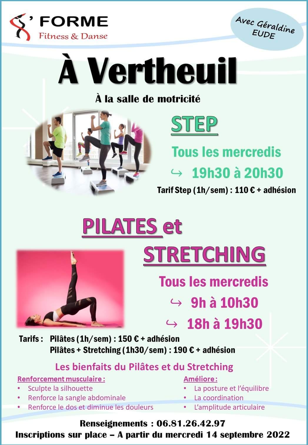 infos sur le pilates/stretching
